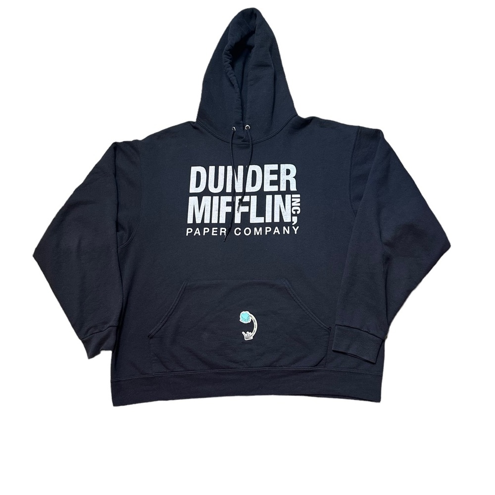 The Office Dunder Mifflin Mens Large Sweatshirt Hoodie Black